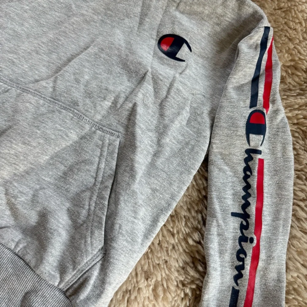 Champion Sweater Youth‎ Gray Hoodie Pullover Pockets Knit Boys 6